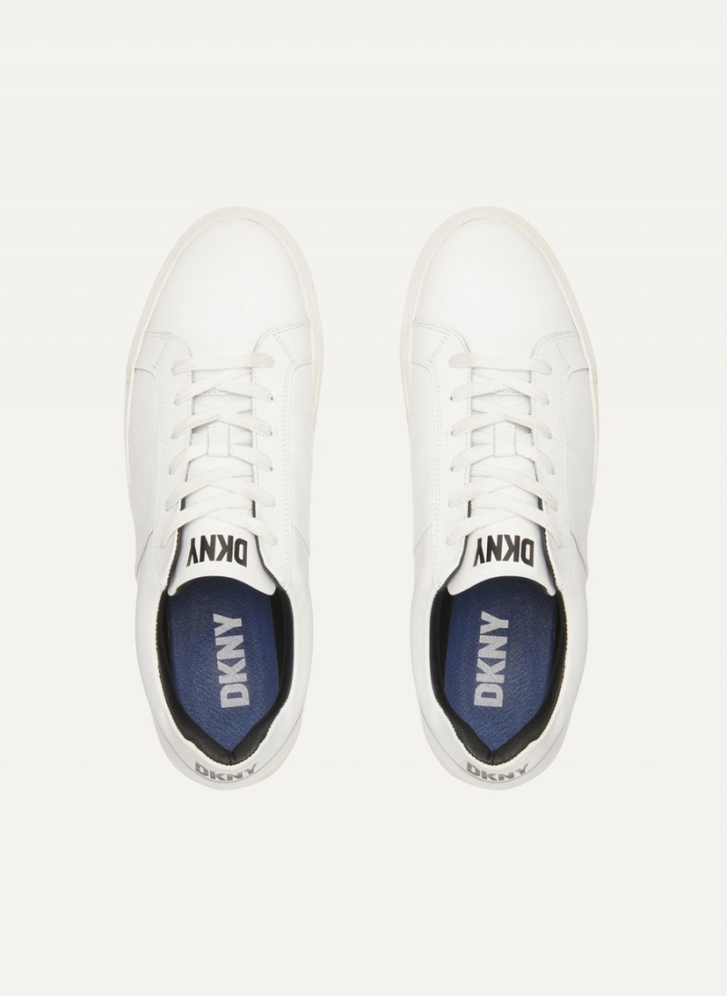 Men's Dkny Street Side Sneakers White | F6779474