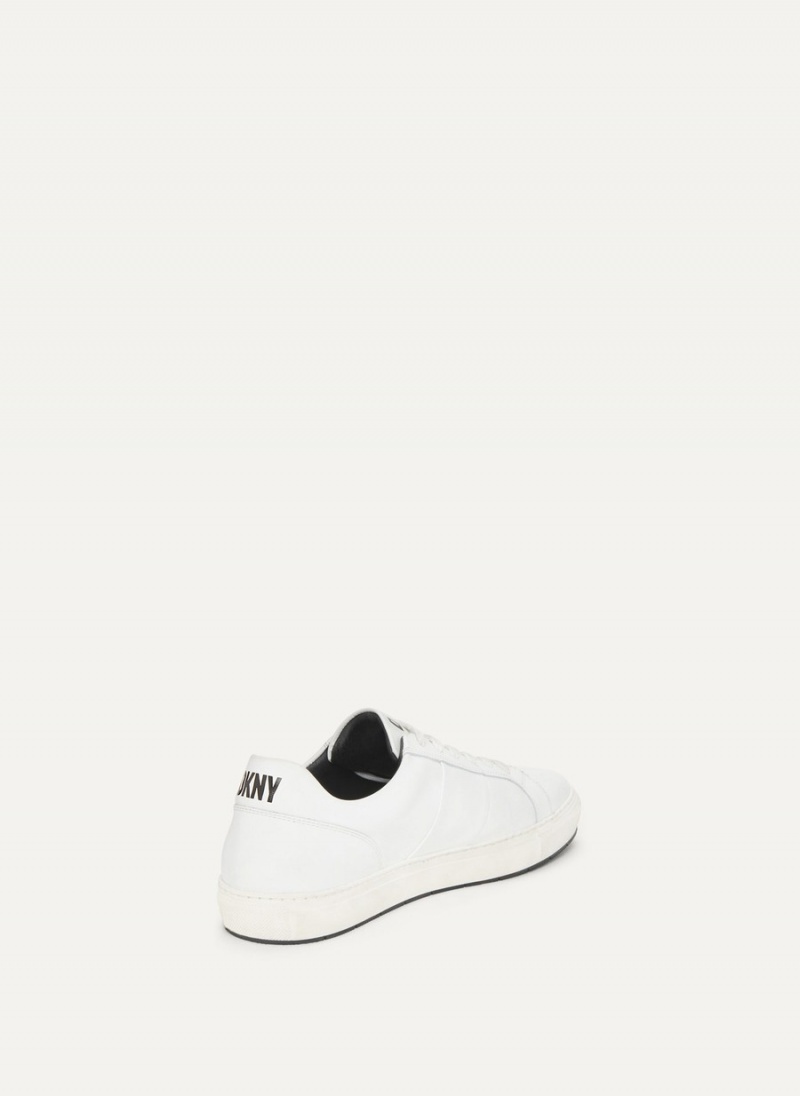 Men's Dkny Street Side Sneakers White | F6779474