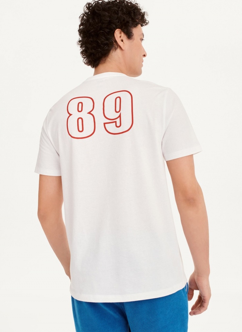 Men's Dkny Swim Team T Shirts White | U7804690