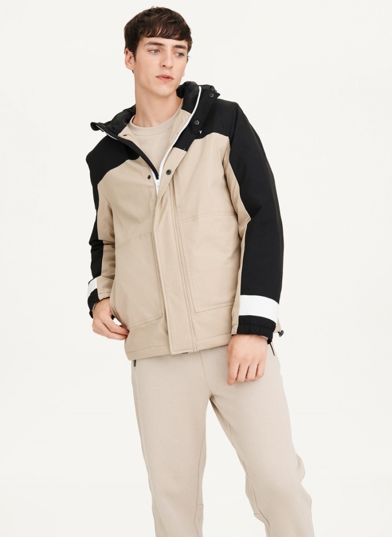 Men's Dkny Traveler Hooded Rain Jackets Grey | L3149358