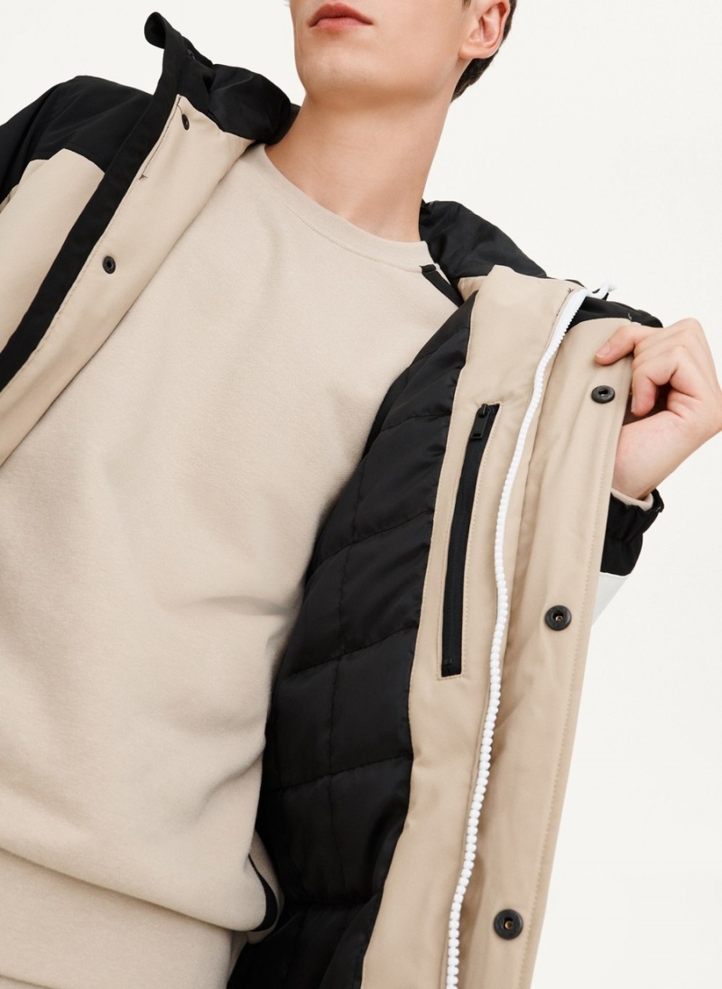 Men's Dkny Traveler Hooded Rain Jackets Grey | L3149358