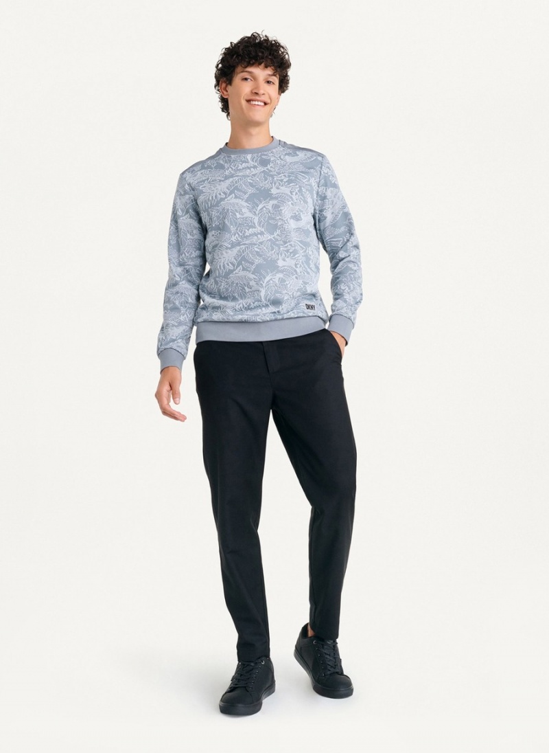 Men's Dkny Tropical Loopback Sweaters Grey | G8231656