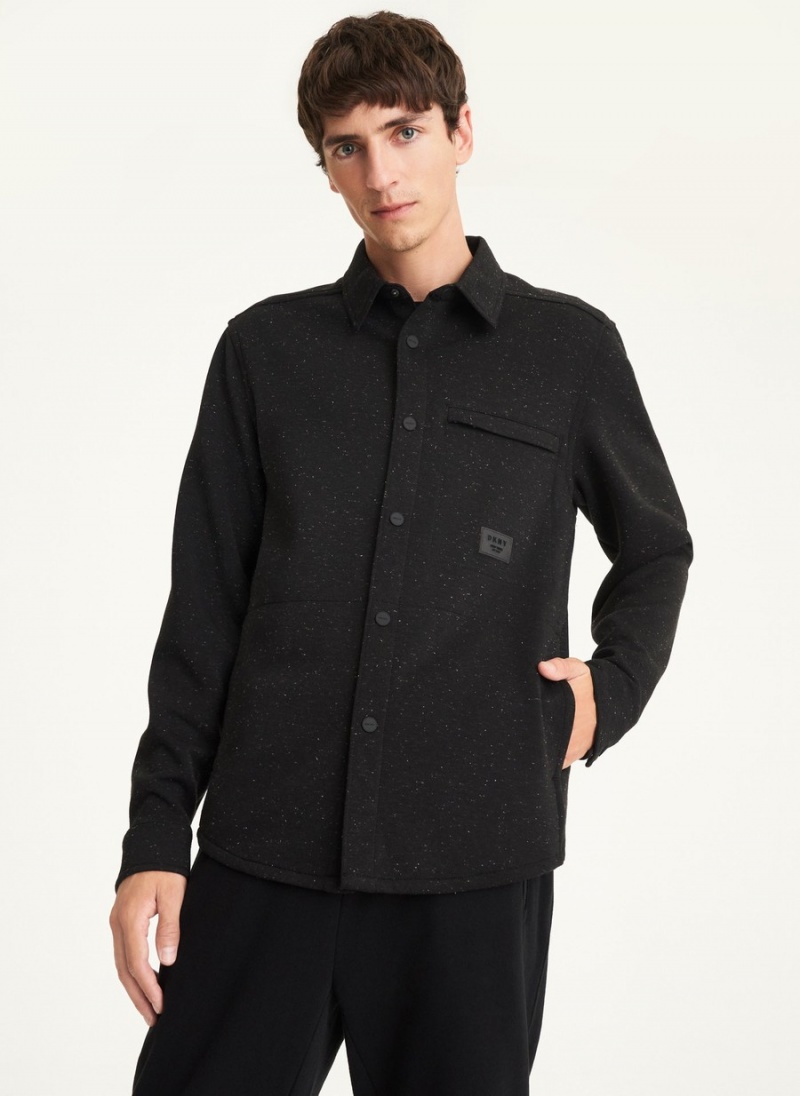 Men\'s Dkny Tweed Jackets Black | U6612643