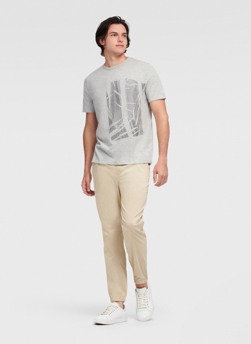 Men's Dkny Views Graphic T Shirts Grey | W1535033