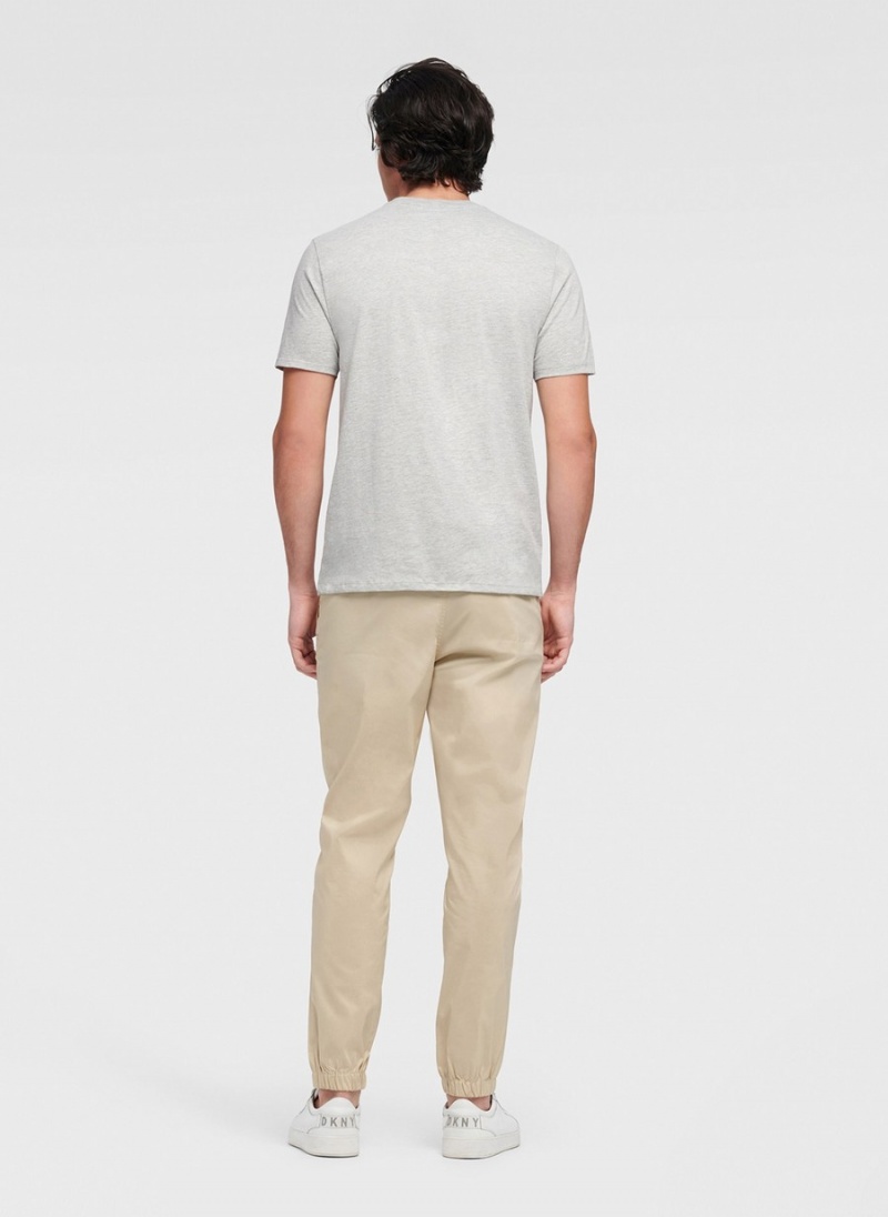 Men's Dkny Views Graphic T Shirts Grey | W1535033