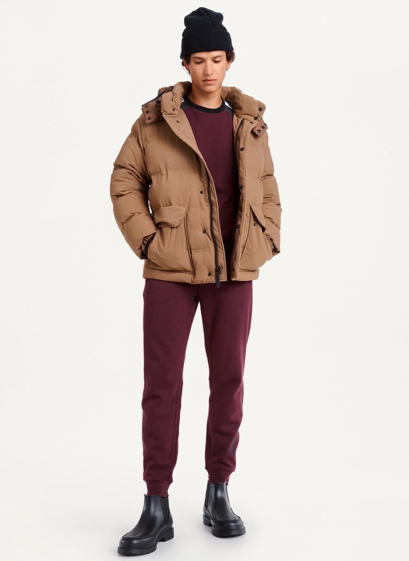 Men's Dkny Welded Parka Parka Brown | V7165400