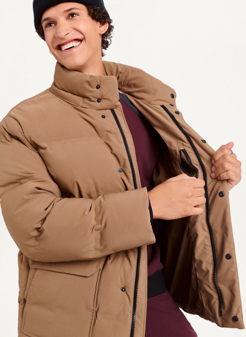 Men's Dkny Welded Parka Parka Brown | V7165400