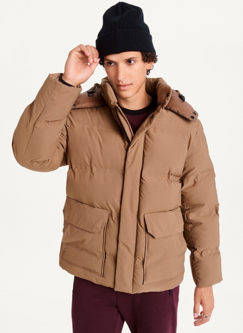 Men\'s Dkny Welded Parka Parka Brown | V7165400