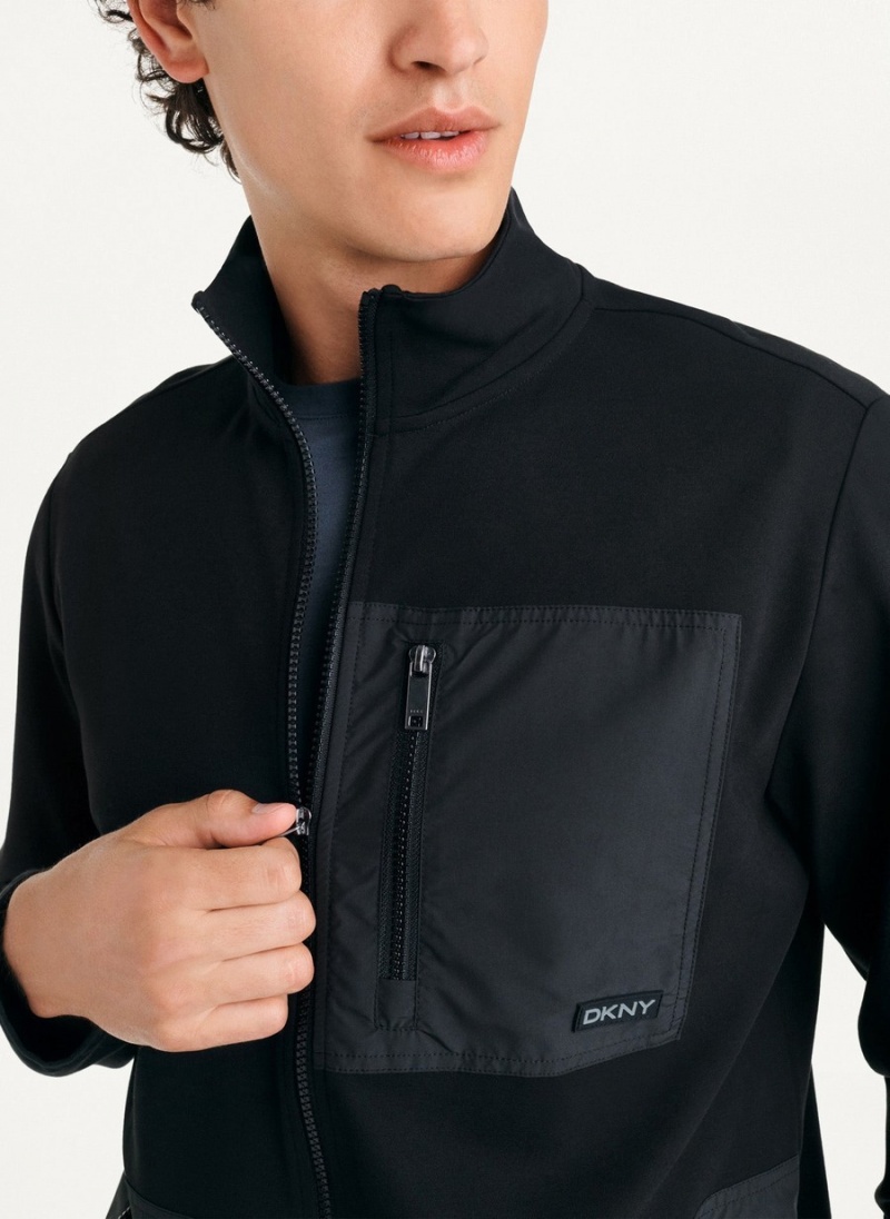 Men's Dkny Yoga Jackets Black | P6556511