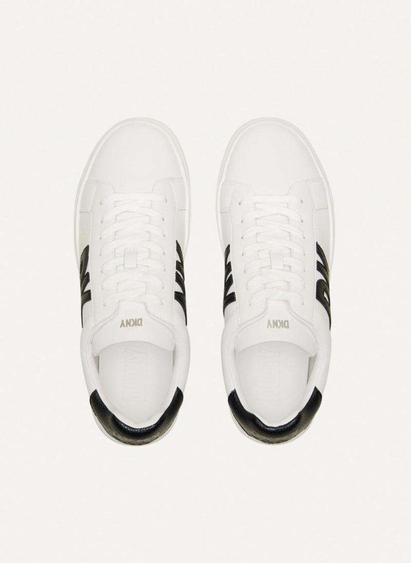 Women's Dkny Abeni Lace Up Sneakers Black | E4353924