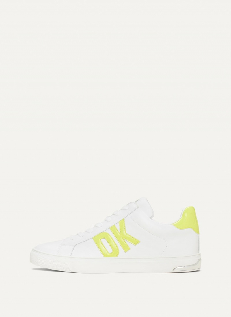 Women\'s Dkny Abeni Lace Up Sneakers White | Z6813326