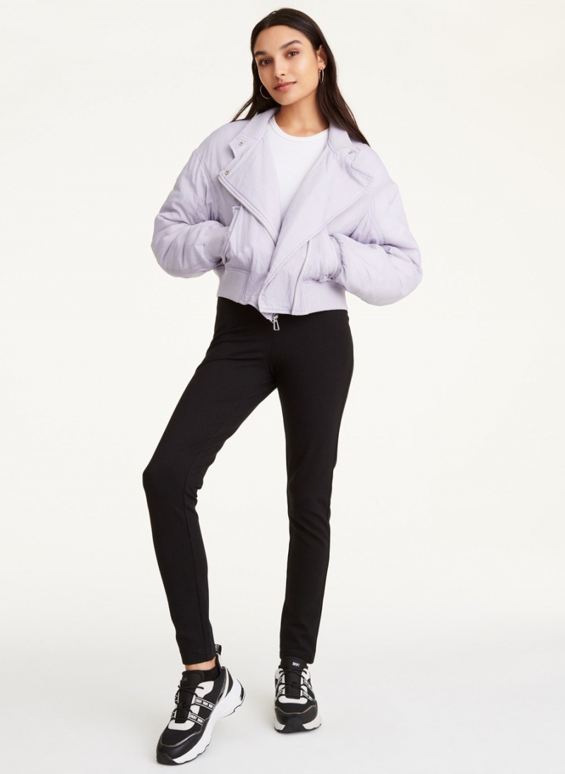 Women's Dkny Asymmetrical Bomber Jackets Lavender | Y7170202