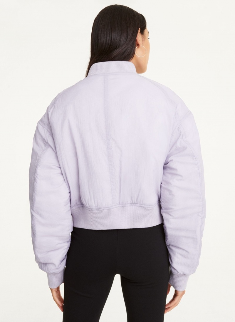 Women's Dkny Asymmetrical Bomber Jackets Lavender | Y7170202