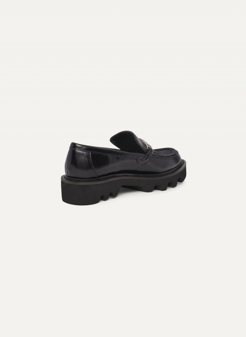 Women's Dkny Audrey With Plaque Loafers Black | Q6082433