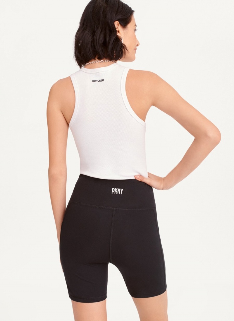Women's Dkny Balance Compression Bike Shorts Black | B8192429