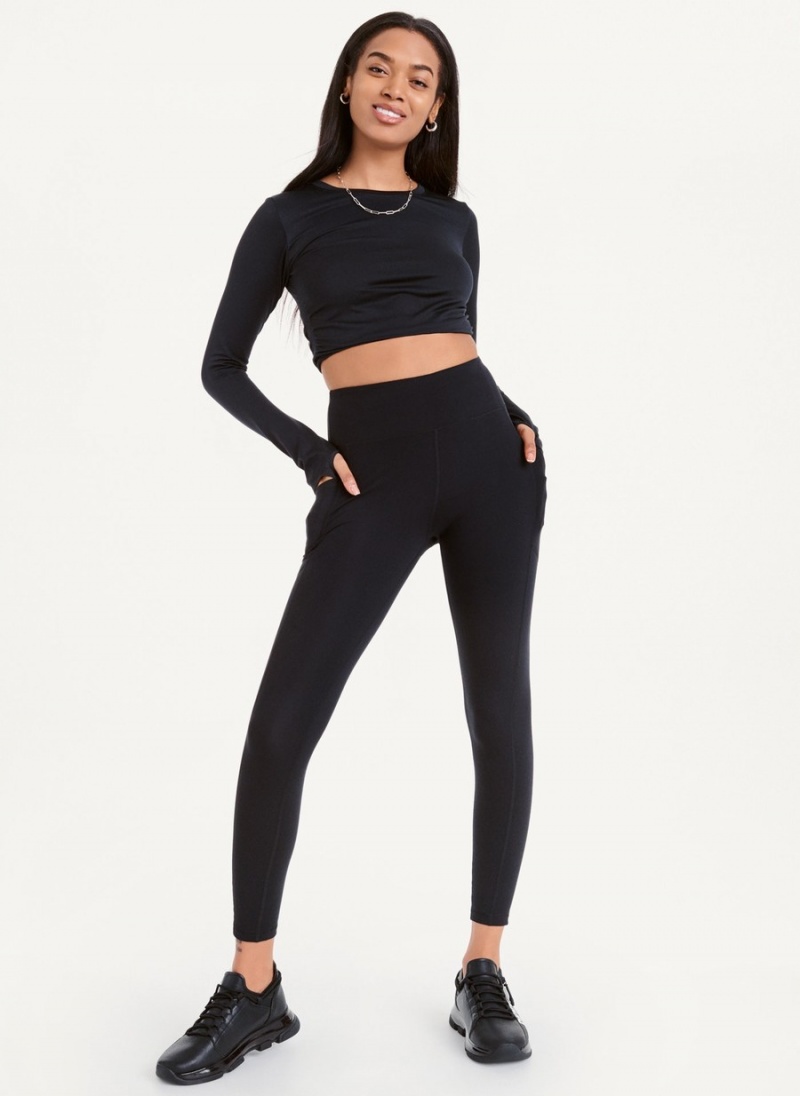 Women\'s Dkny Balance High Waist Leggings Black | V5731903