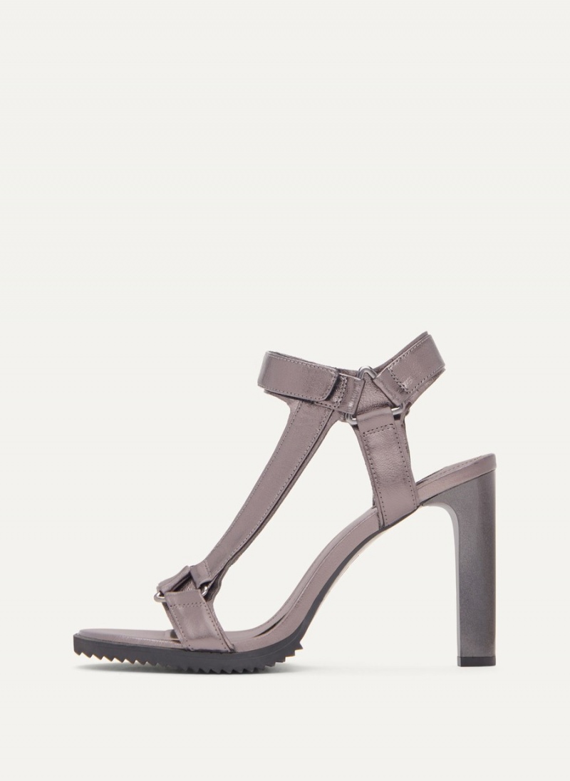 Women\'s Dkny Bayli Metallic Heels Black | Q8188458