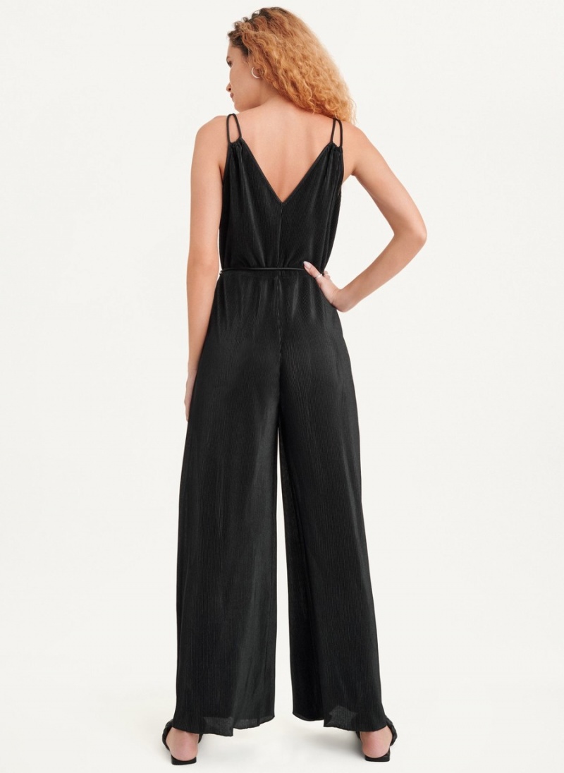 Women's Dkny Belted All-In-One Jumpsuit Black | Q7741535