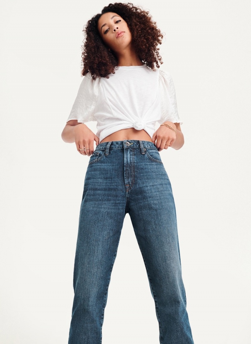 Women's Dkny Broome High Rise Vintage Jeans Black | H3768050