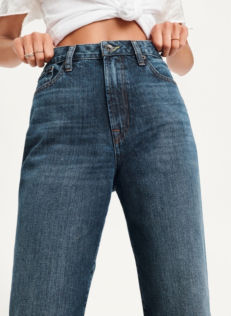 Women's Dkny Broome High Rise Vintage Jeans Black | H3768050