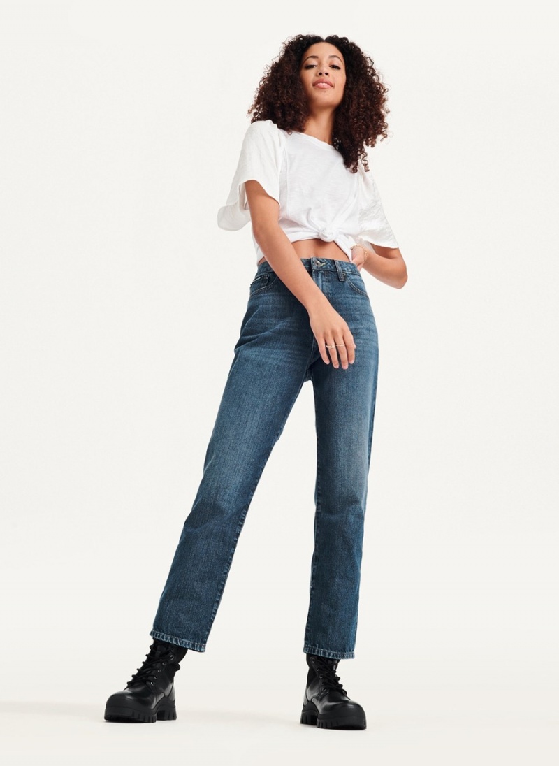 Women\'s Dkny Broome High Rise Vintage Jeans Black | H3768050