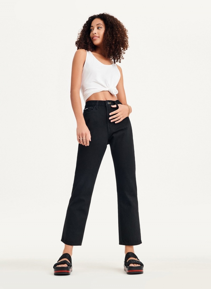 Women\'s Dkny Broomes Jeans Black | P8987933