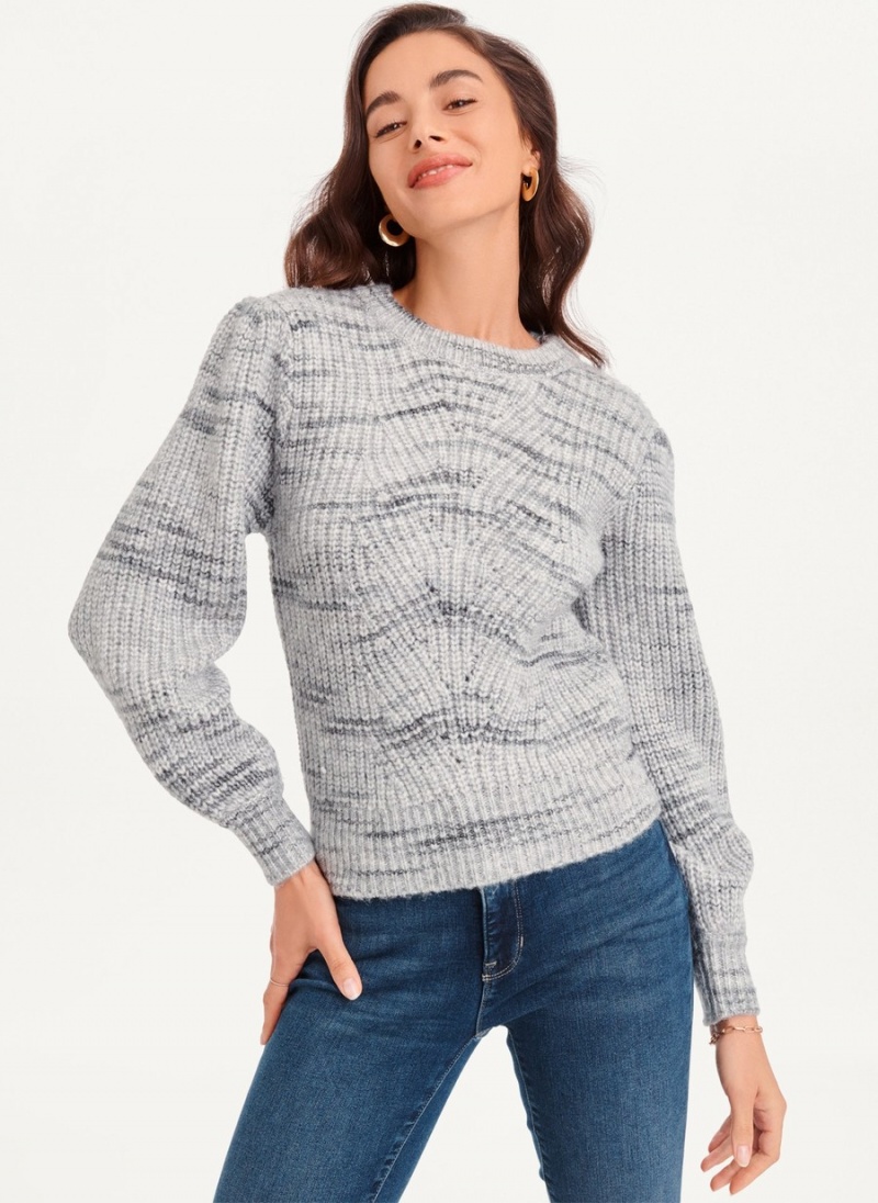 Women's Dkny Bubble Sleeve Knit Sweaters Grey | L1513828