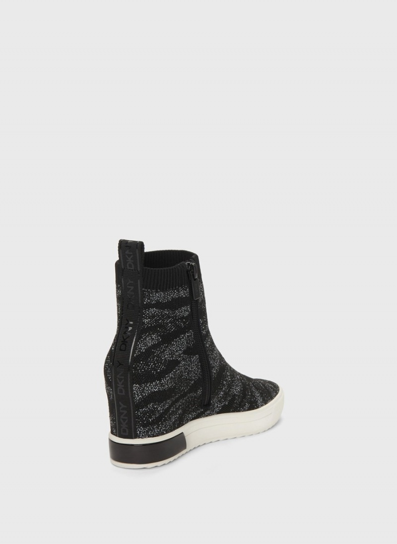 Women's Dkny Cali Wedge Sneakers Black | M1426522