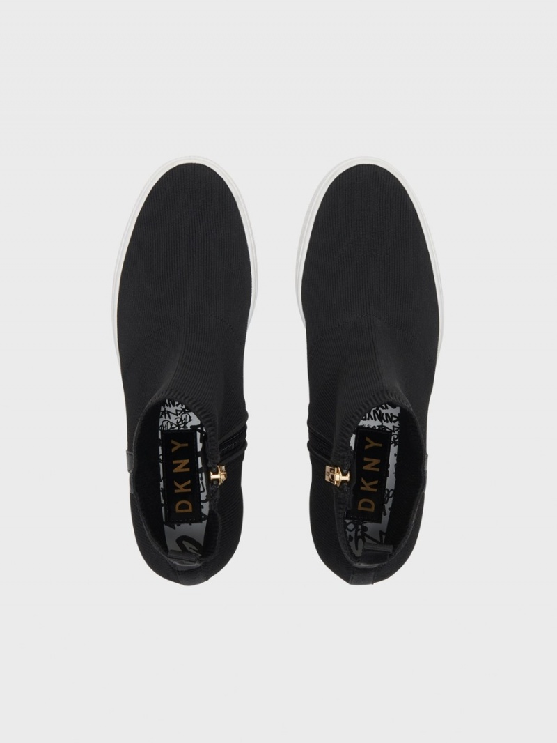 Women's Dkny Cali Wedge Sneakers Black | N5618358
