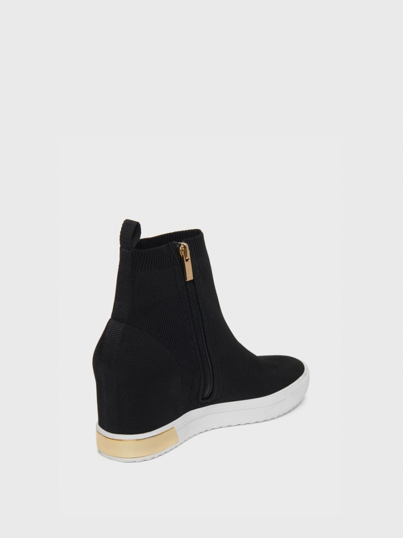 Women's Dkny Cali Wedge Sneakers Black | N5618358