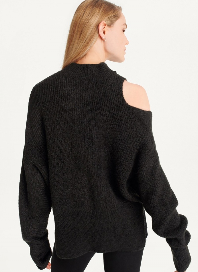 Women's Dkny Cold Shoulder Sweaters Black | O0716495