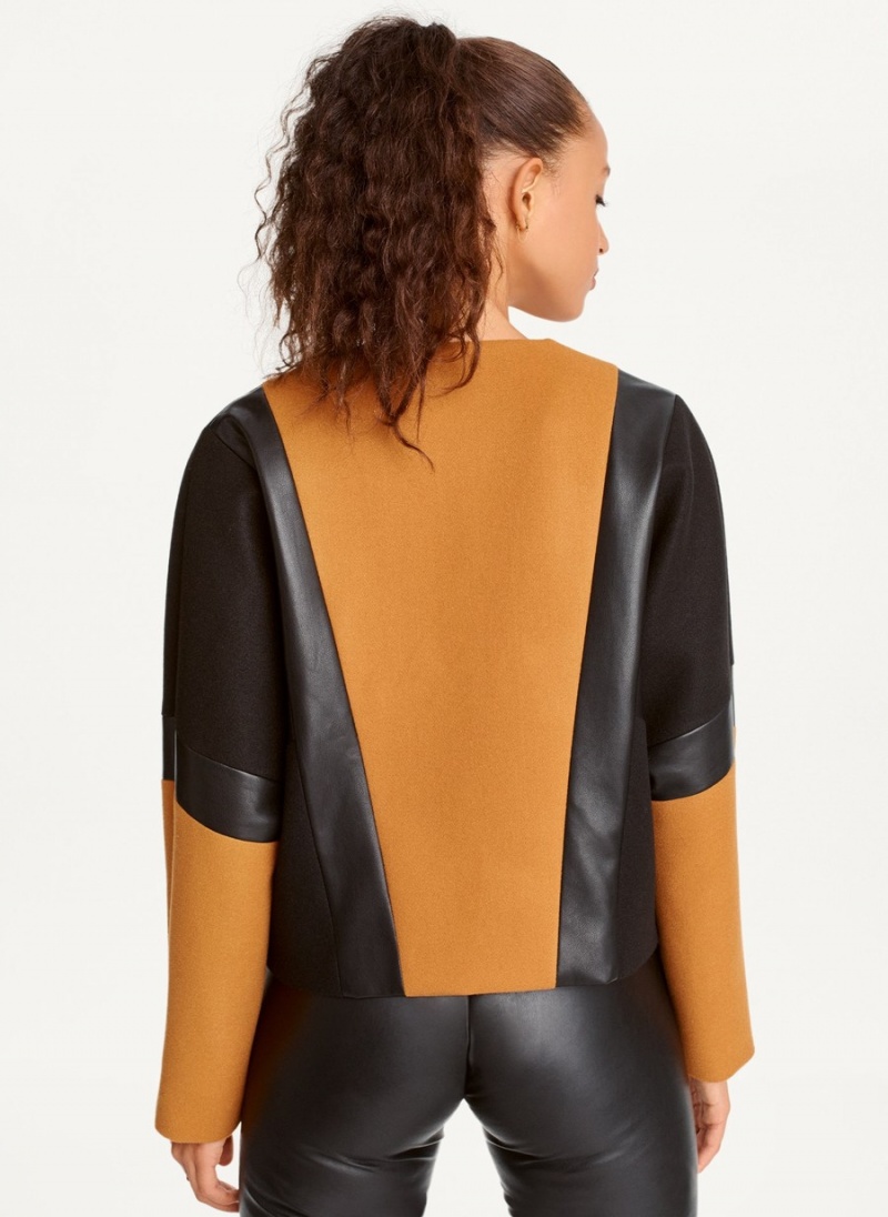 Women's Dkny Colorblock Jackets Brown | S0109557