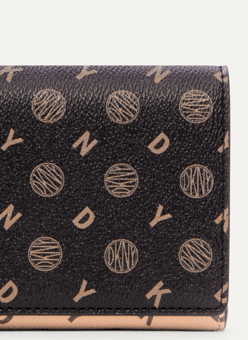 Women's Dkny Continental Wallets Black | R7960925