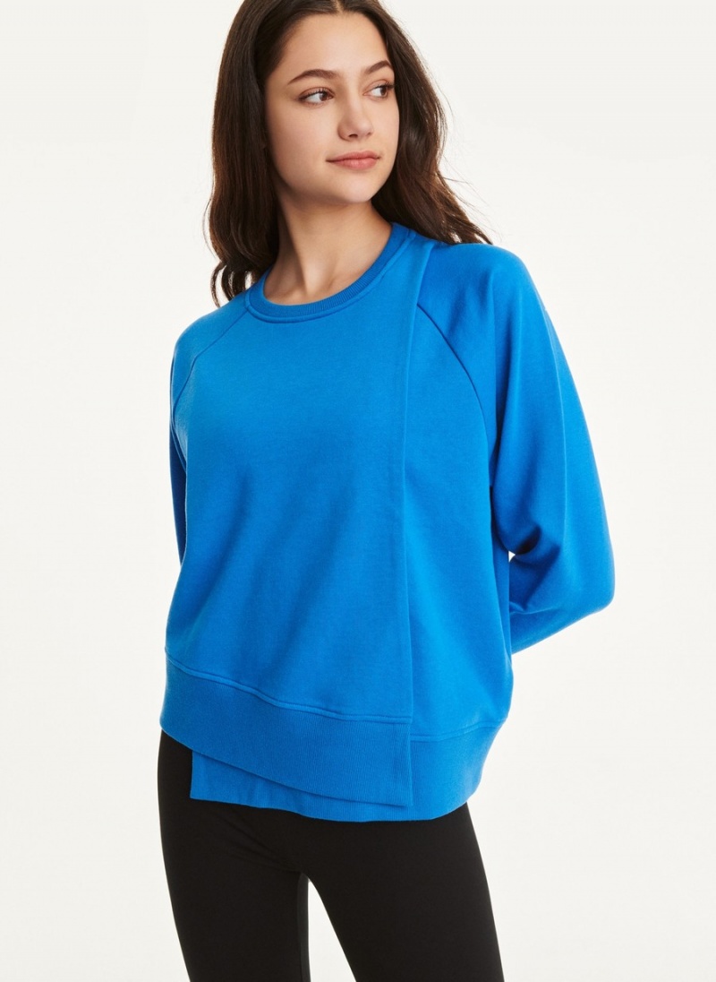 Women's Dkny Cotton Jersey Asymmetrical Sweaters Black | B6059943