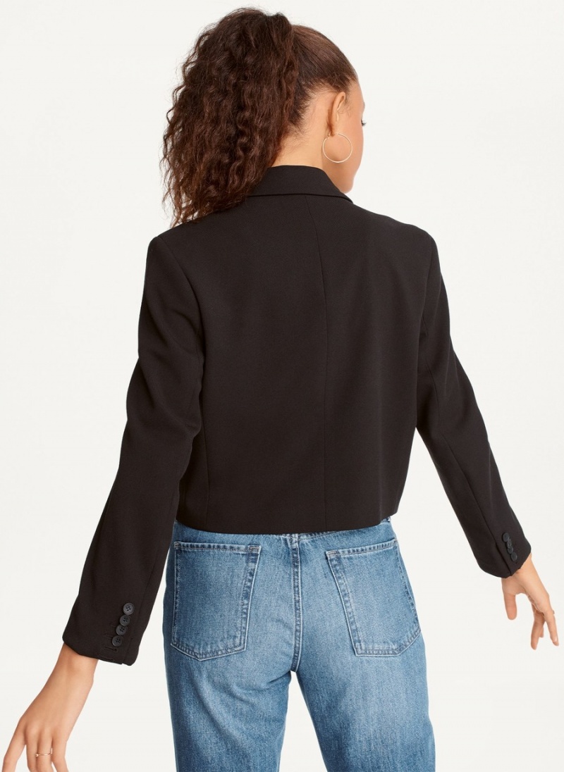 Women's Dkny Cropped Blazer Black | C0381906