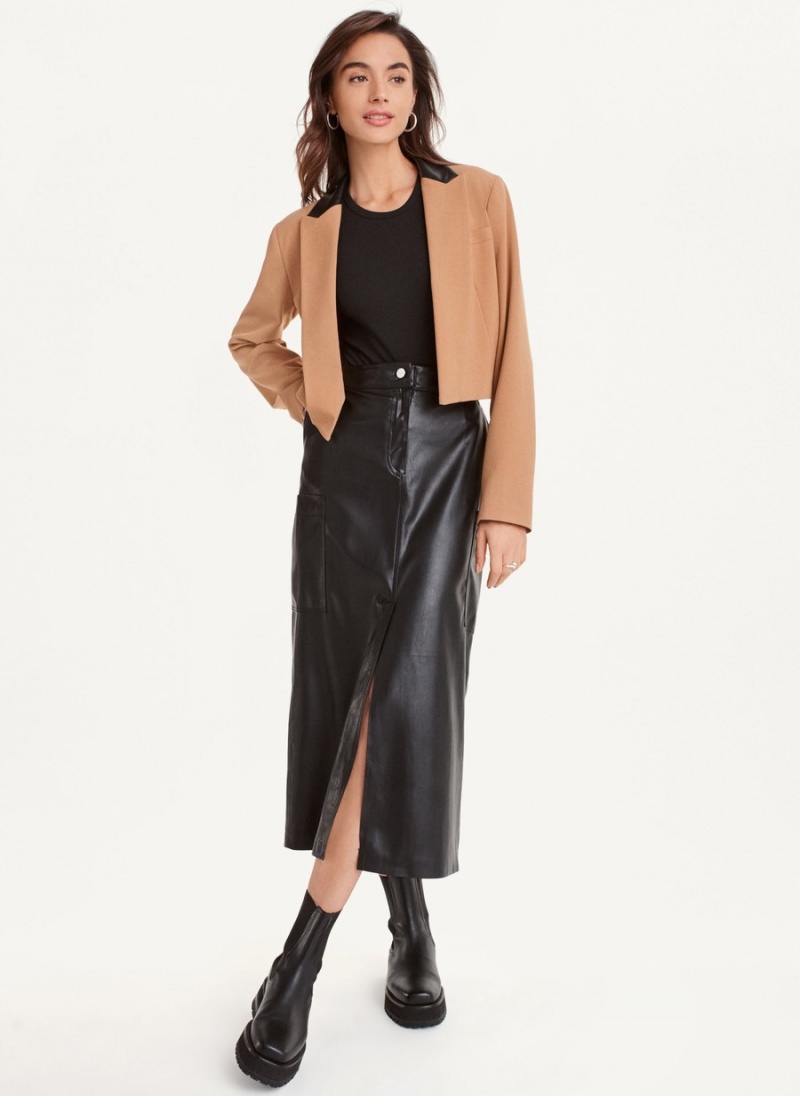 Women's Dkny Cropped Tailored Jackets Brown | K7469971