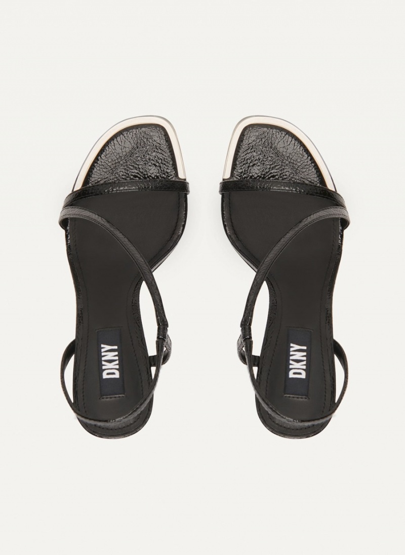 Women's Dkny Danielle Strappy Heels Black | V2813396