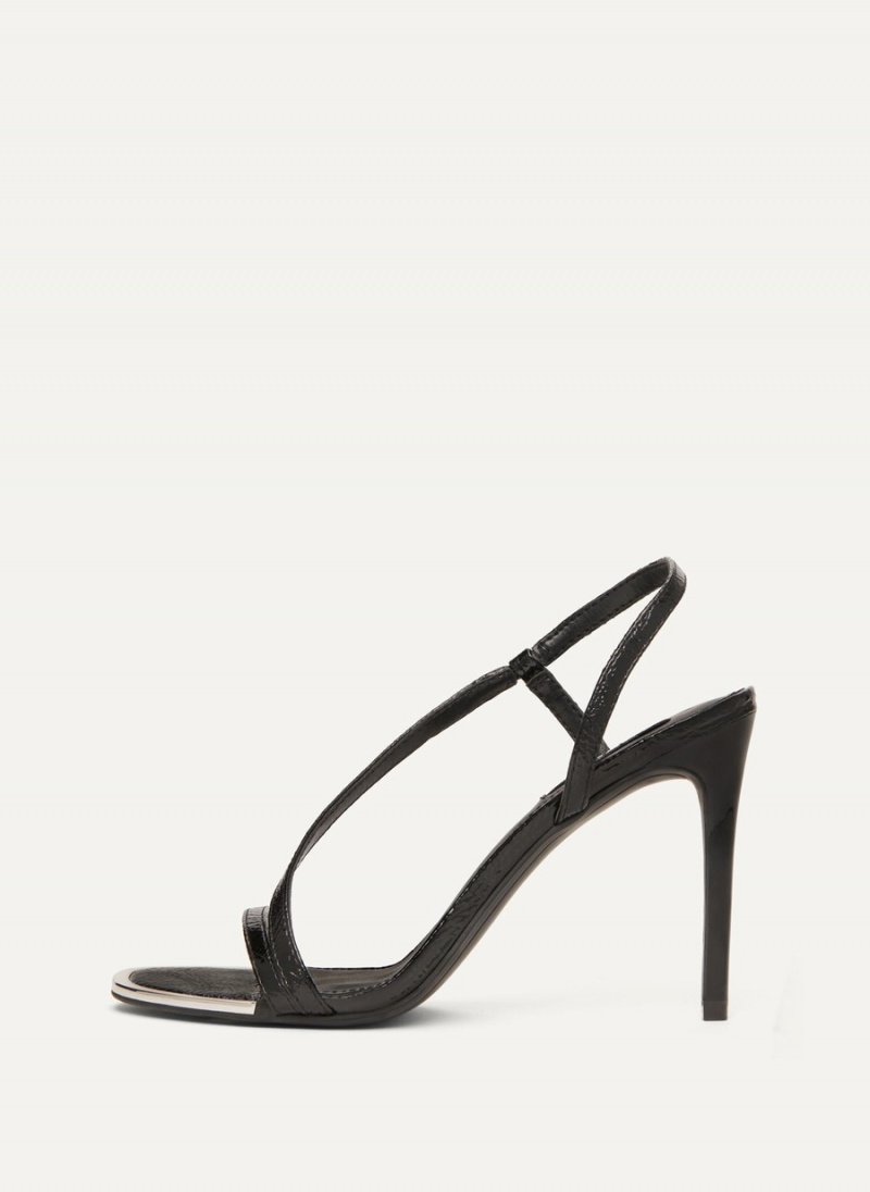 Women\'s Dkny Danielle Strappy Heels Black | V2813396