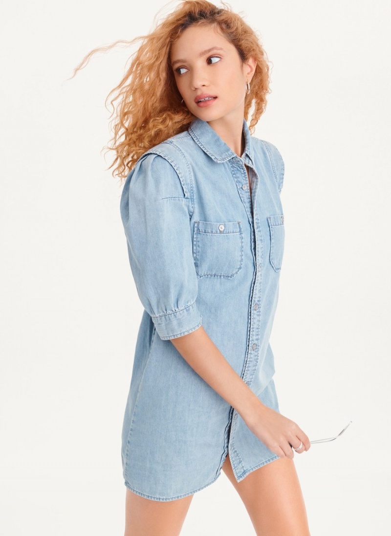 Women's Dkny Denim Dress Blue | Z8612811