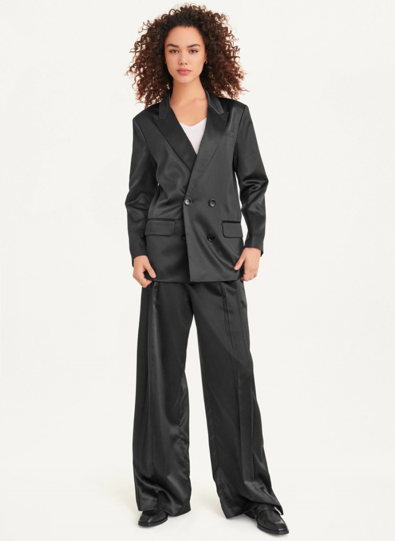Women's Dkny Double Breasted Jackets Black | K9972575