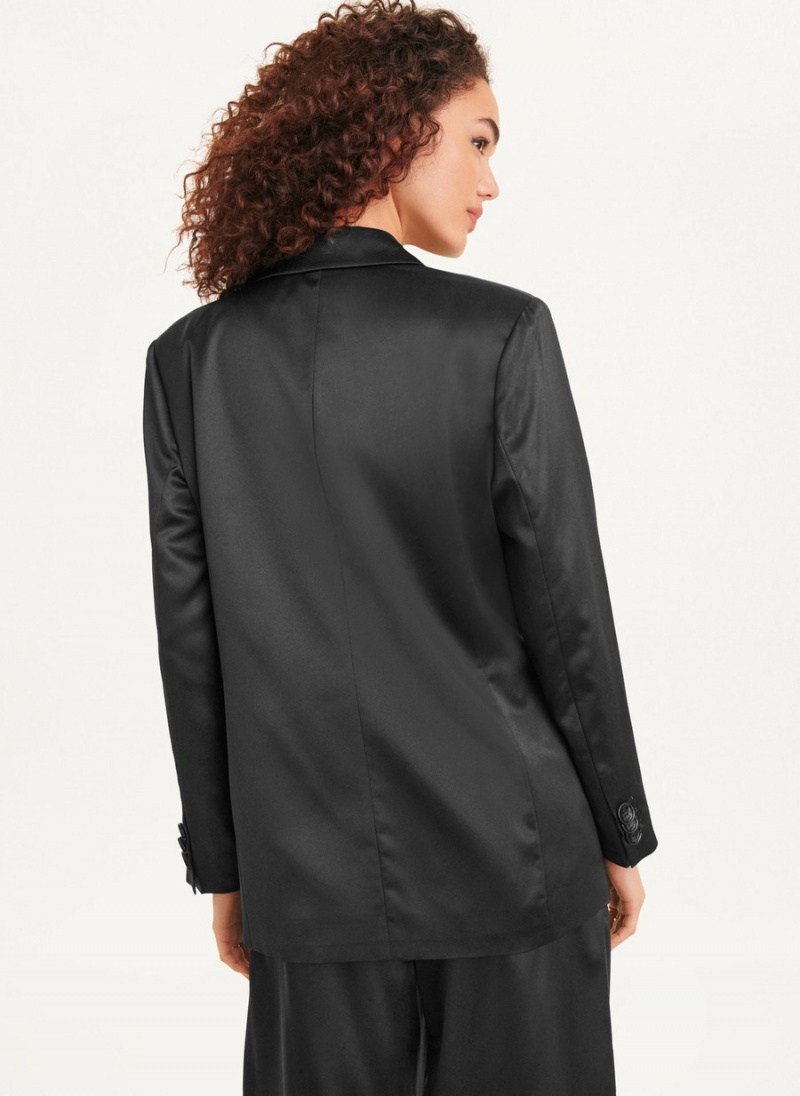 Women's Dkny Double Breasted Jackets Black | K9972575