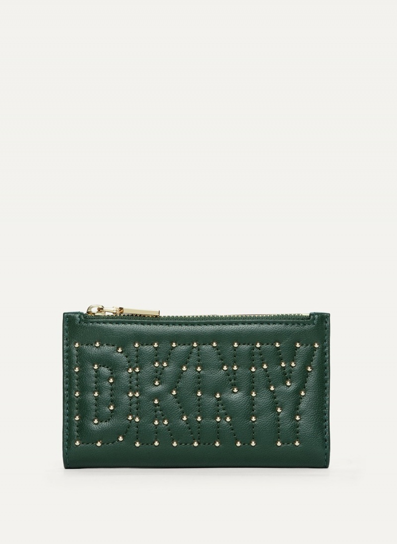 Women\'s Dkny Elsa Bifold Card Holder Green | D8745946