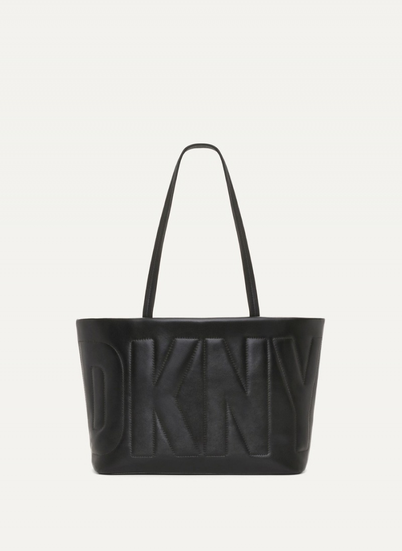 Women\'s Dkny Elsa Medium Tote Bags Black | T6586467