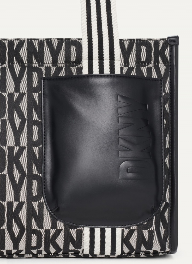 Women's Dkny Essex Saffiano Flap Shoulder Bags Black | O3820724