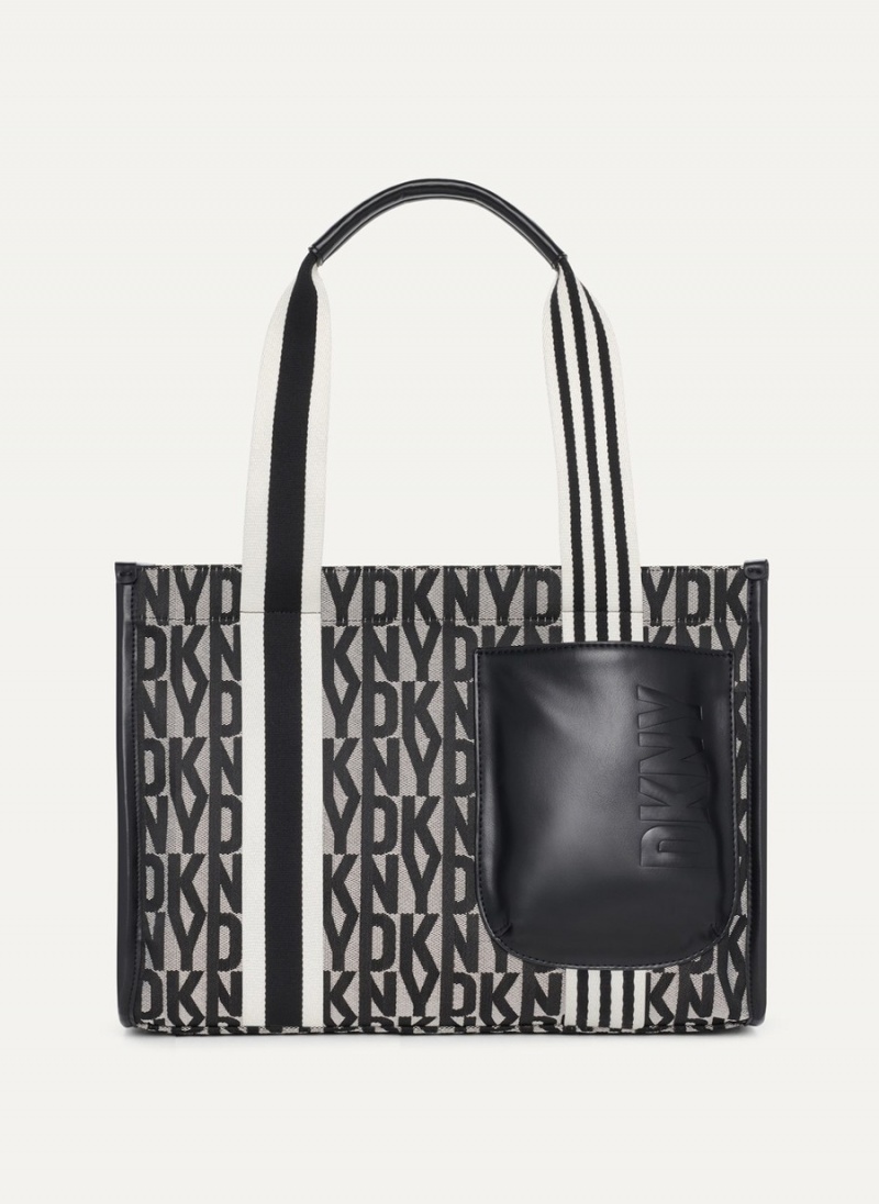 Women\'s Dkny Essex Saffiano Flap Shoulder Bags Black | O3820724