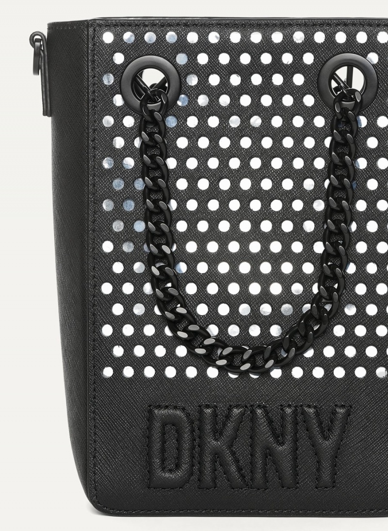 Women's Dkny Essex Saffiano North-South Crossbody Bags Black | Z9732288