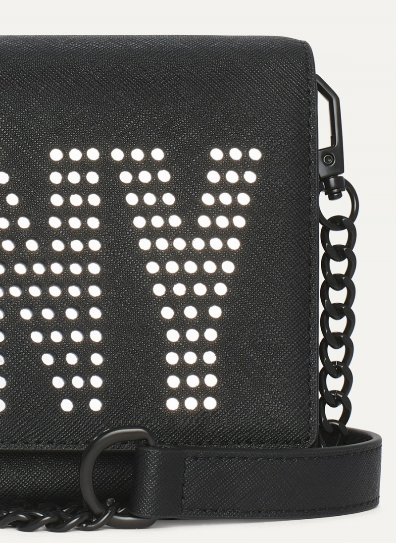 Women's Dkny Essex Saffiano Slim Crossbody Bags Black | S1235806