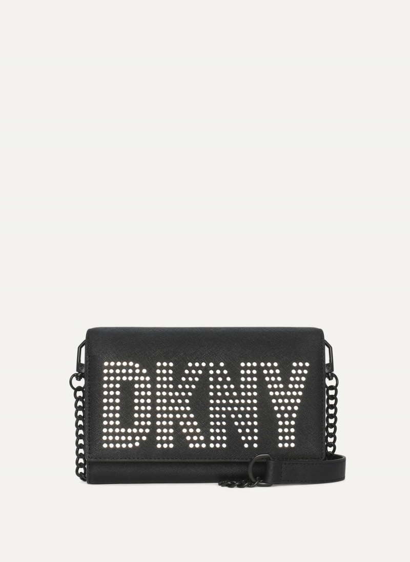 Women's Dkny Essex Saffiano Slim Crossbody Bags Black | S1235806