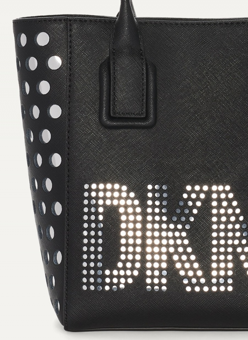 Women's Dkny Essex Saffiano Small Tote Bags Black | X2892277