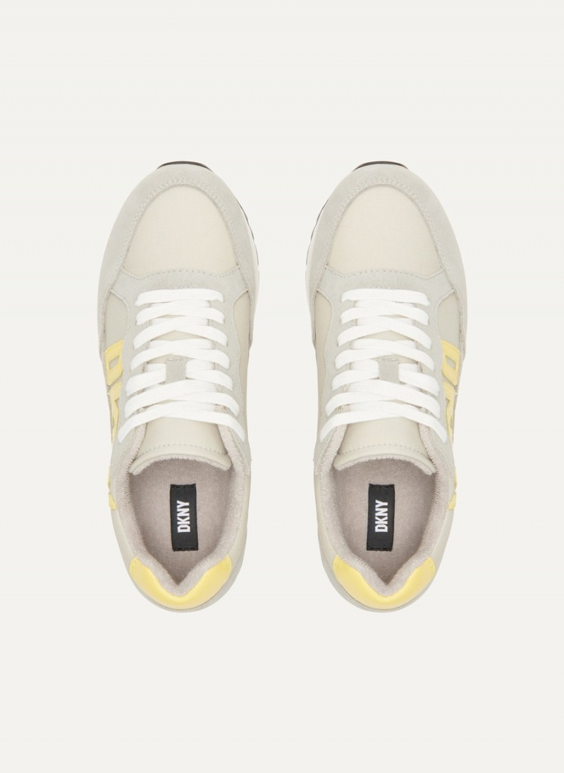 Women's Dkny Exploded Logo Retros Sneakers Grey | H2711603